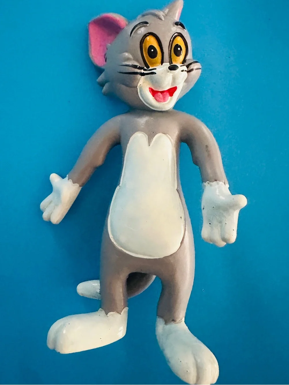 Tom & Jerry Television Cartoon Show Tom Cat Vintage 1989 Bendable Toy Figure 6”